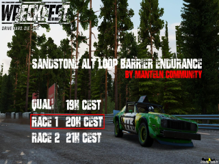 Wreckfest Sandstone Alt Loop Barrier Endurance Roadslayer GT